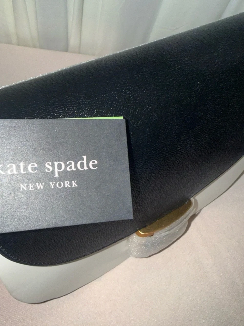kate spade New York Black Leather saddle Bag